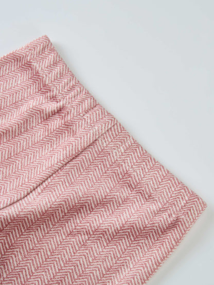 Herringbone Pajamas for girls in red by Adee, folded fabric