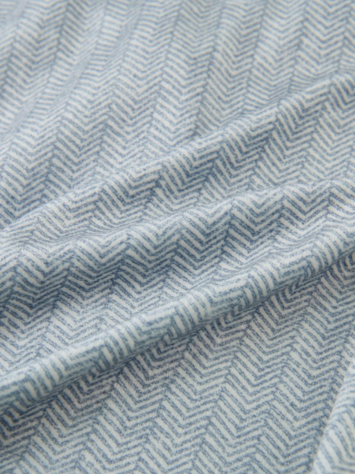 Herringbone pajamas fabric in blue for boys, soft textile