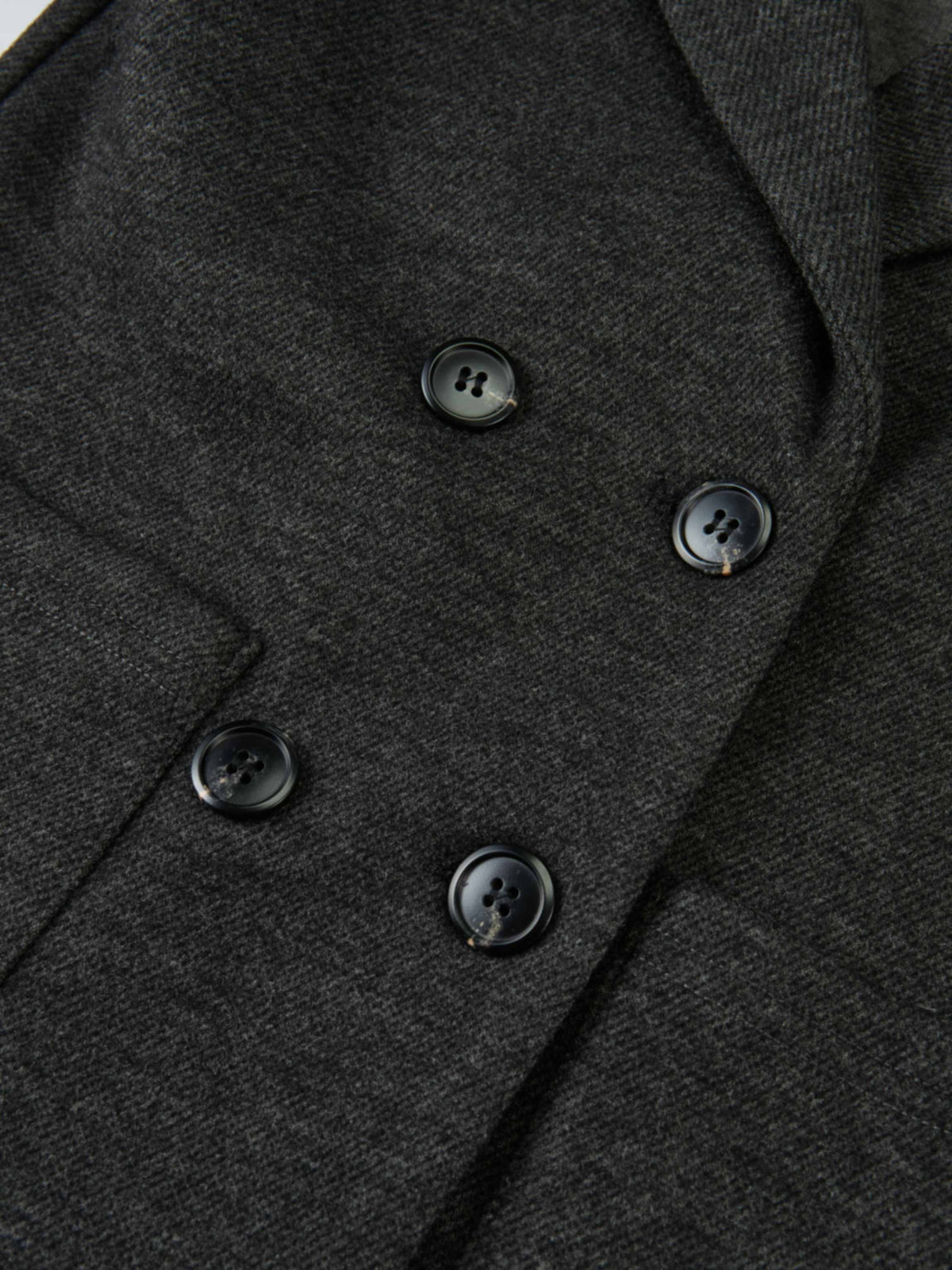 Textured Twill Blazer for boys by Adee in grey with black front buttons