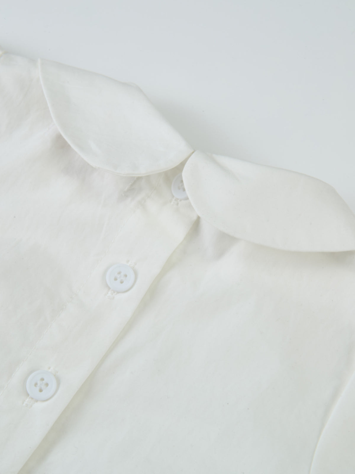 Adee Peter Pan Collar Blouse in white for girls—dressy top with front buttons