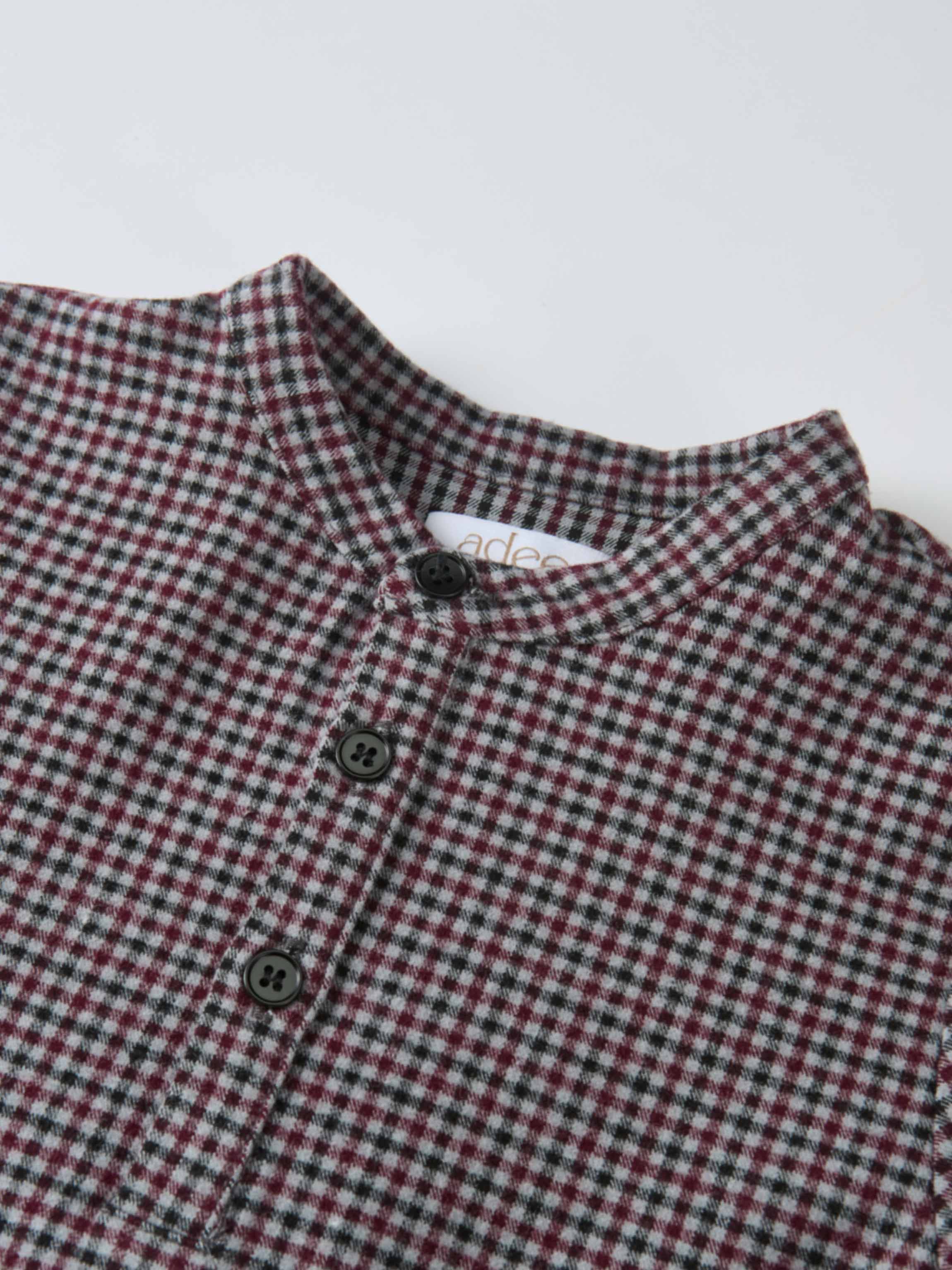 Gingham shirt for boys by Adee in red and grey check