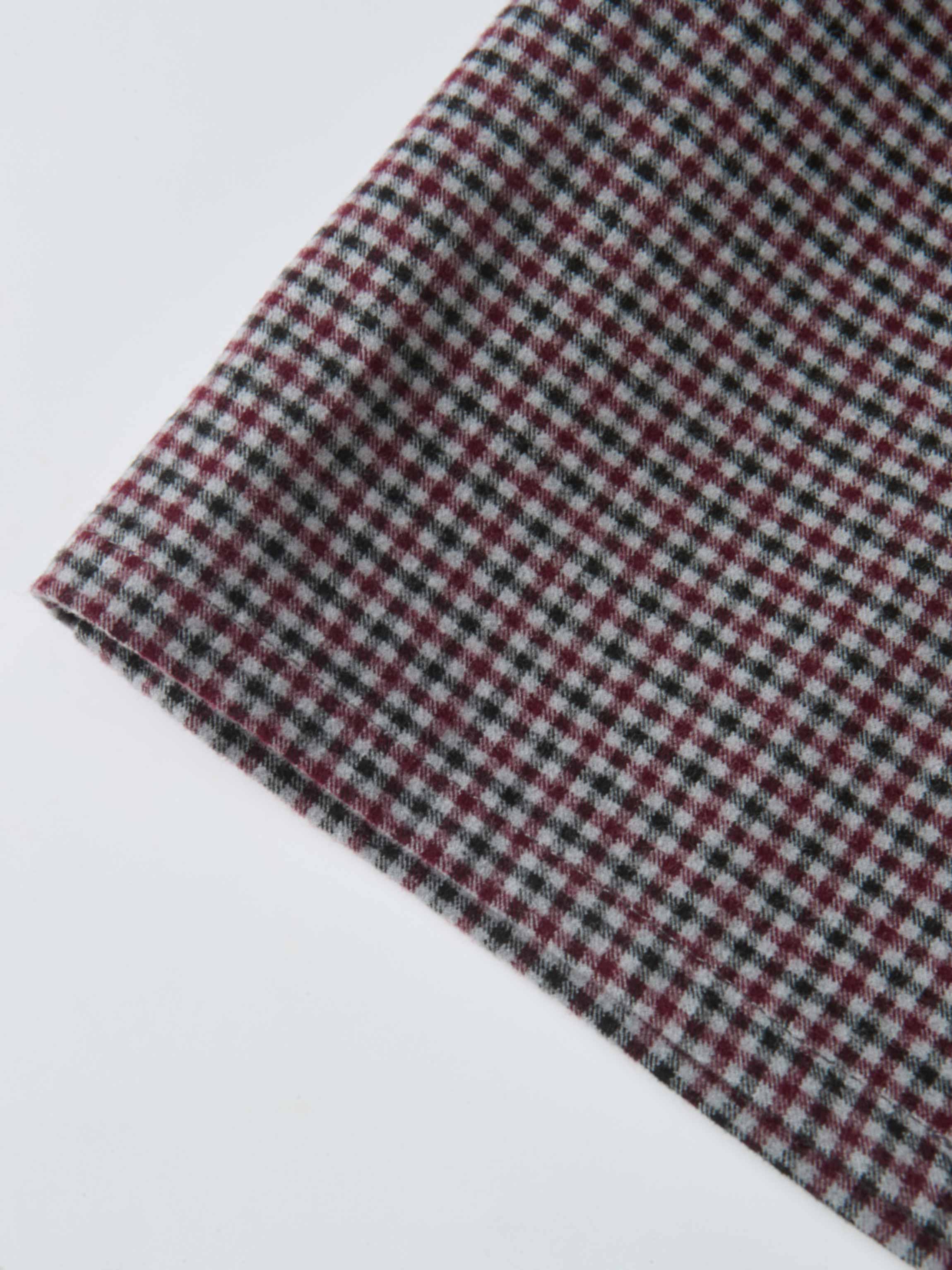 Grey gingham shirt, red and black checks; Adee boys dressy top.