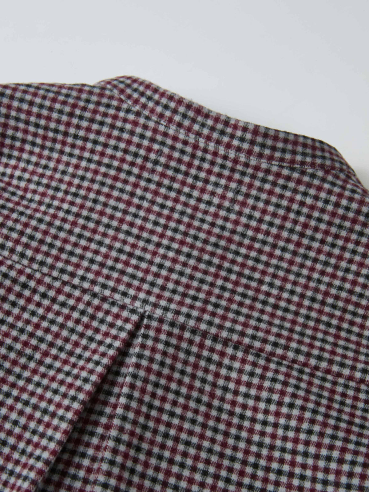 Gingham shirt for boys, dressy Adee brand, grey check fabric close-up