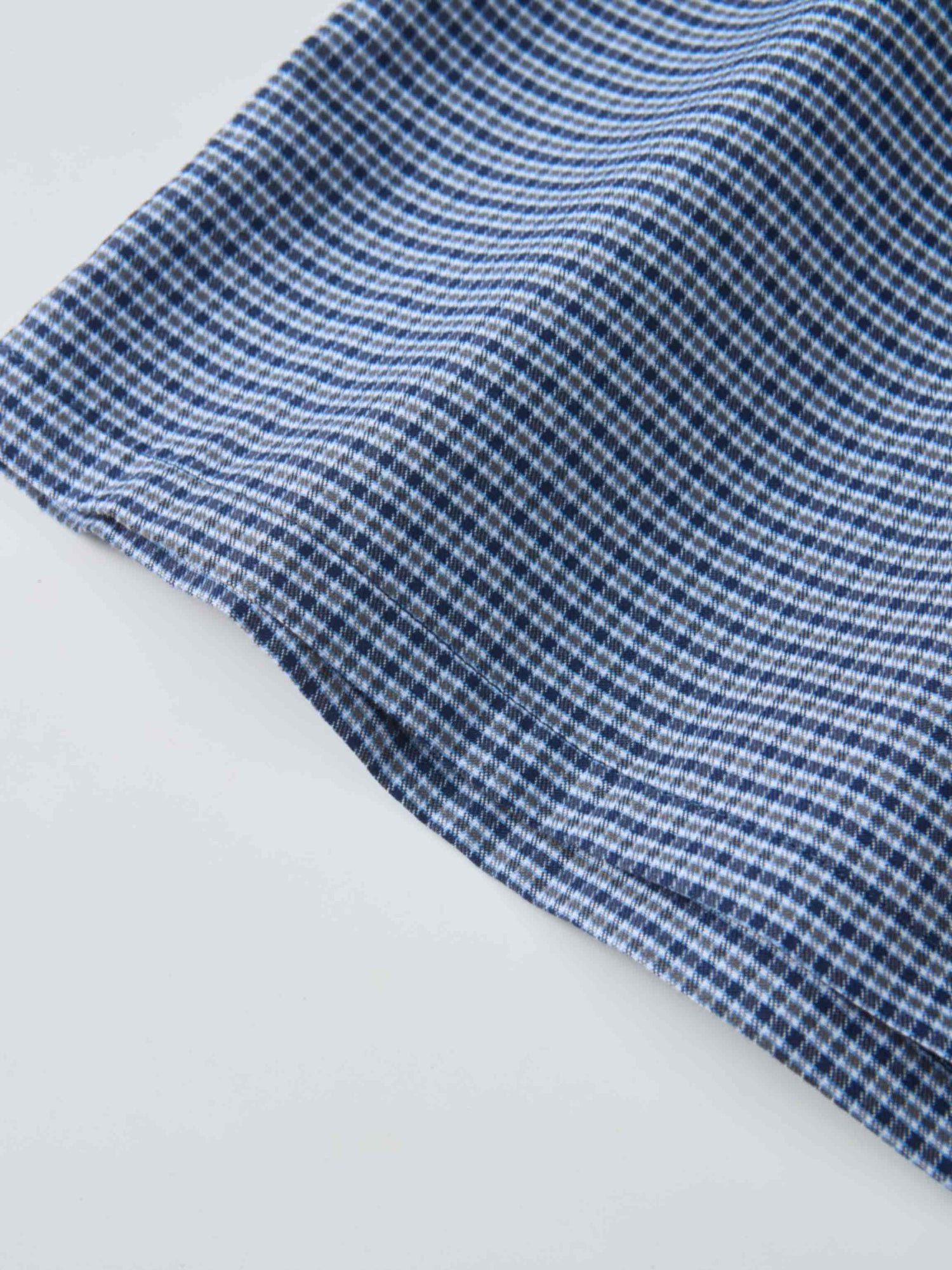 Adee plaid shirt for boys, dressy top in navy and white checked fabric.