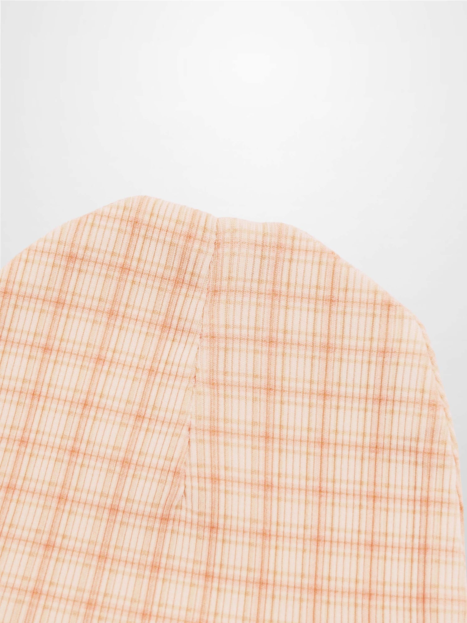Oatmeal Grid Hat - Pink, Adee girls hat in light beige plaid fabric