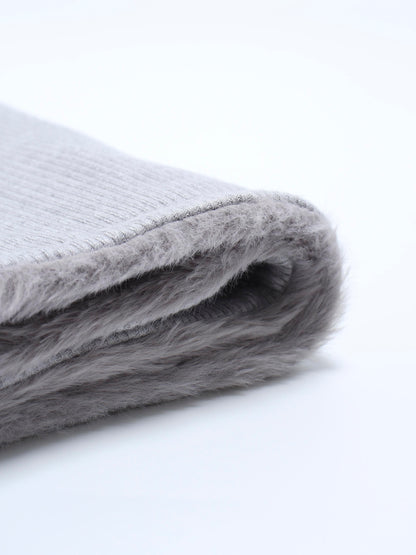 Plush Fur Blanket-Grey