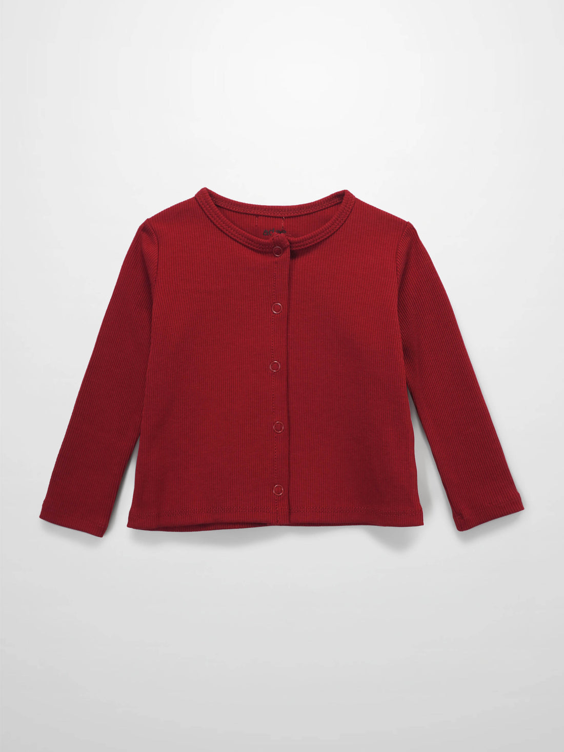 Thin Ribbed Cardigan - Burgundy