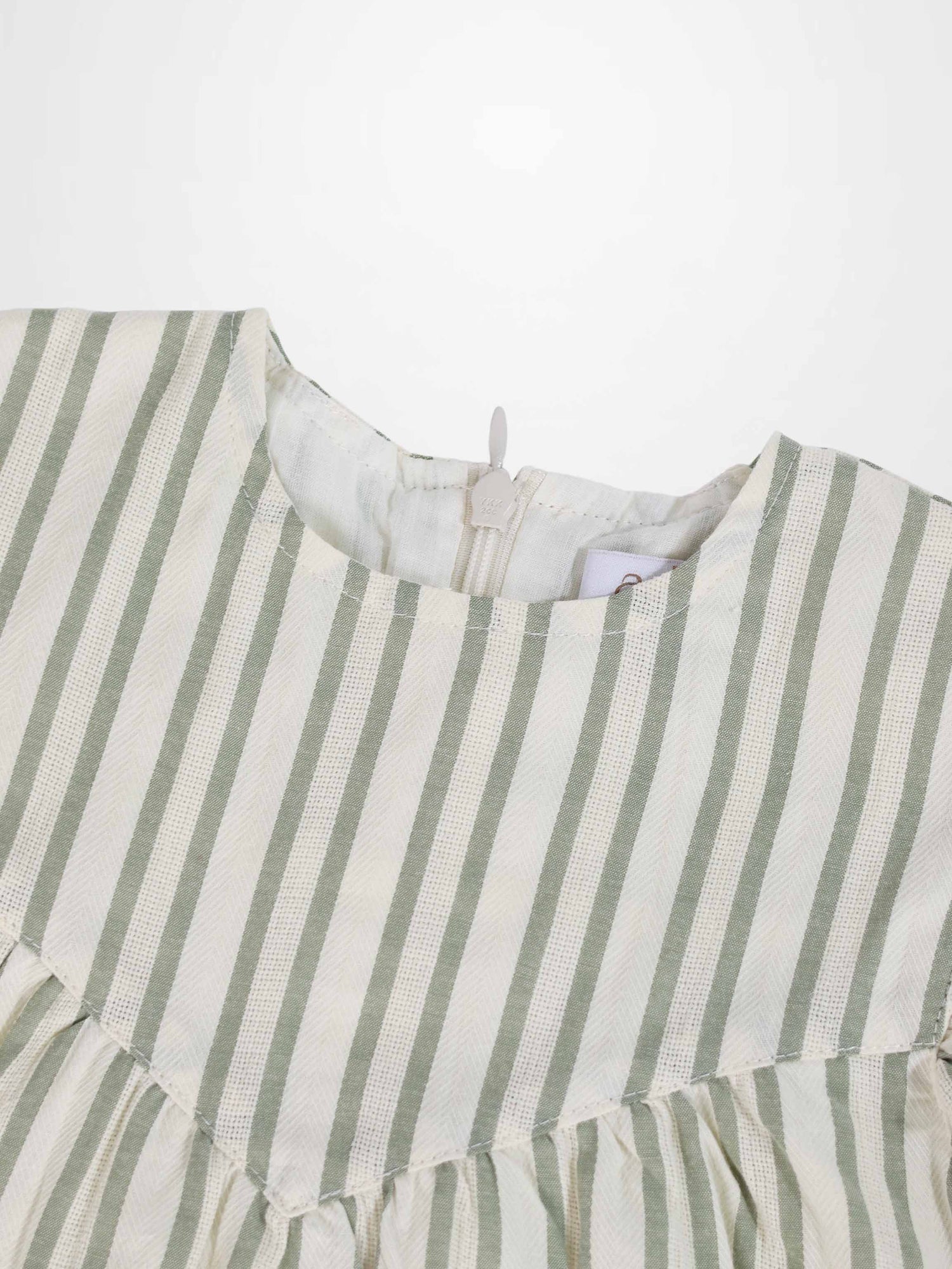 Green striped dress for girls by Adee, dressy apparel