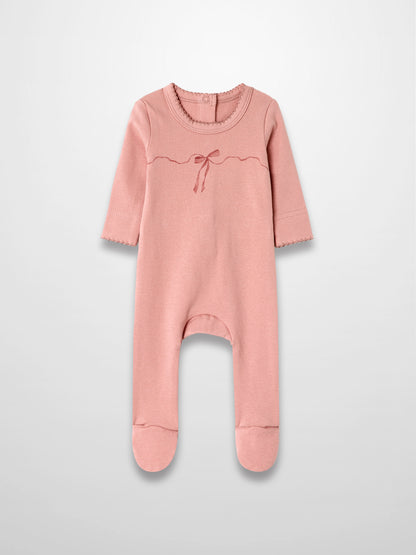 Pink Bow Stretchy with Lace