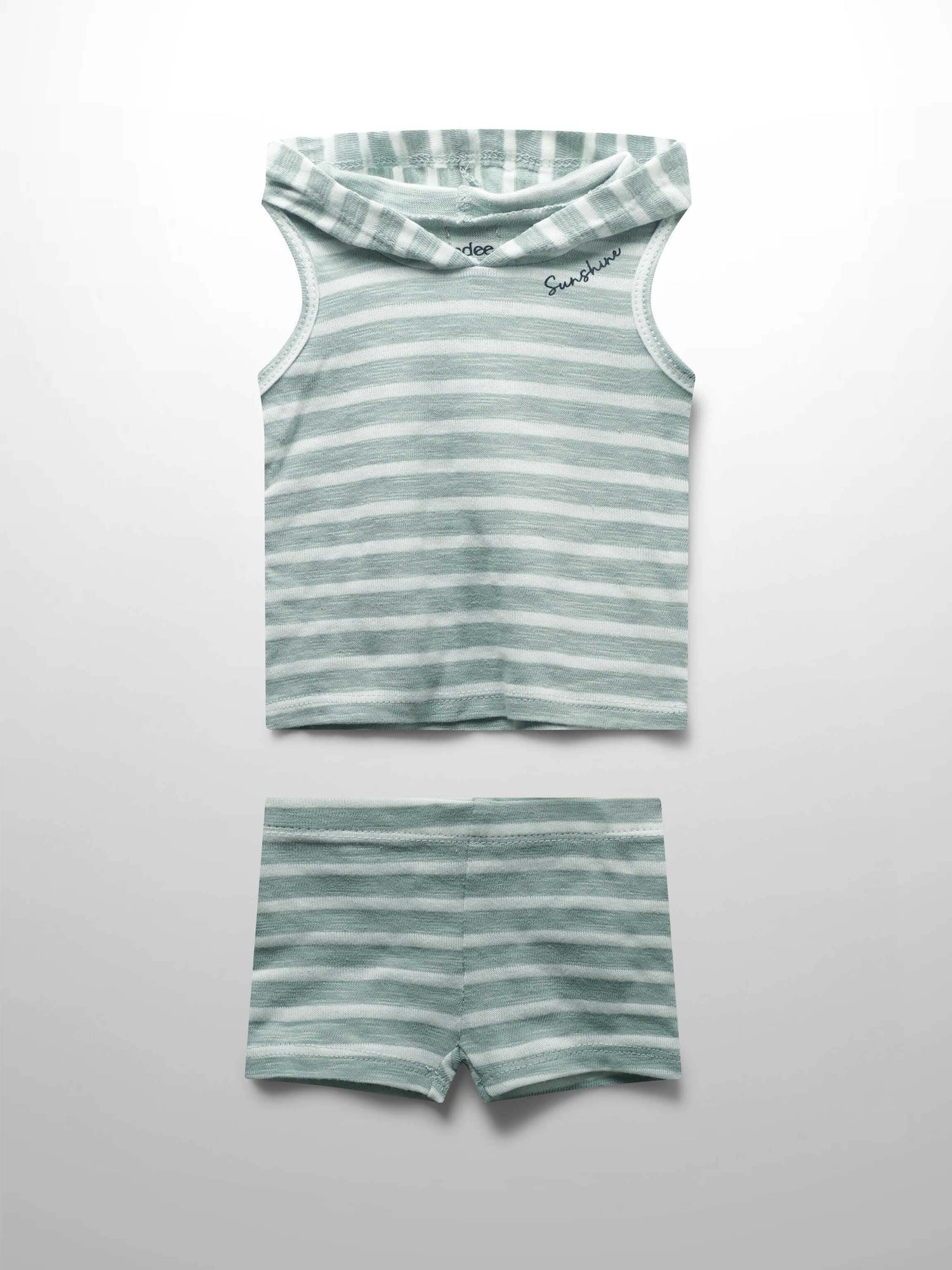 Striped Tank Set- Pastel Green