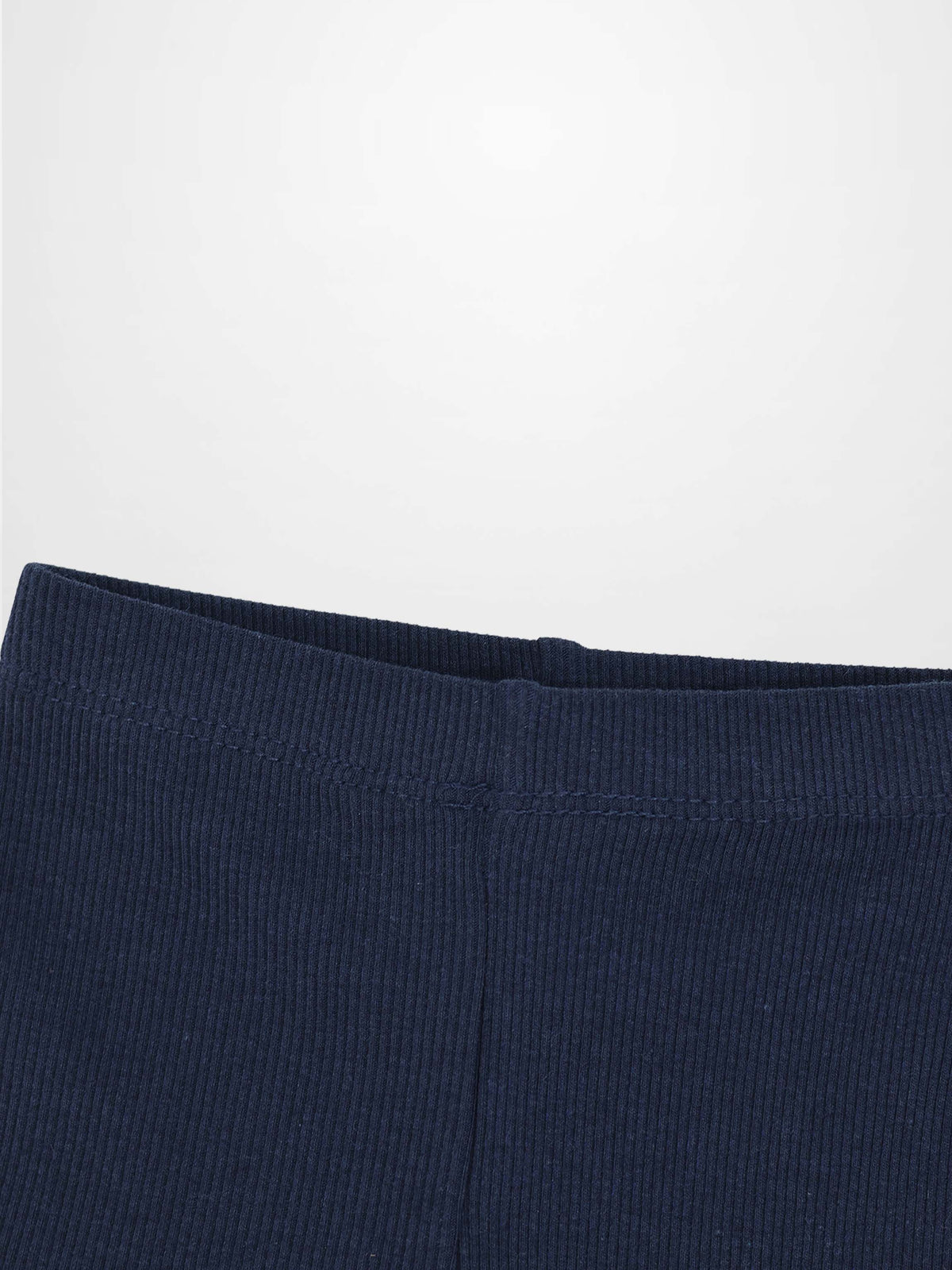 Biker shorts, navy thin ribbed fabric, unisex basics