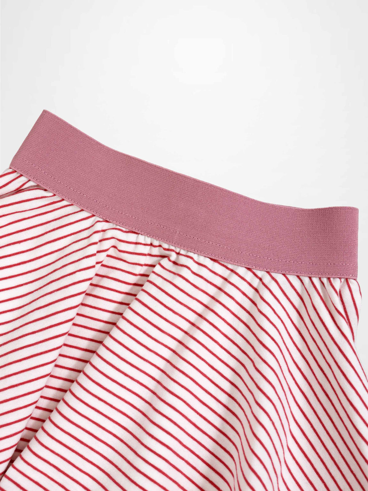 Adee girls striped skirt with pink elastic waistband and red stripes