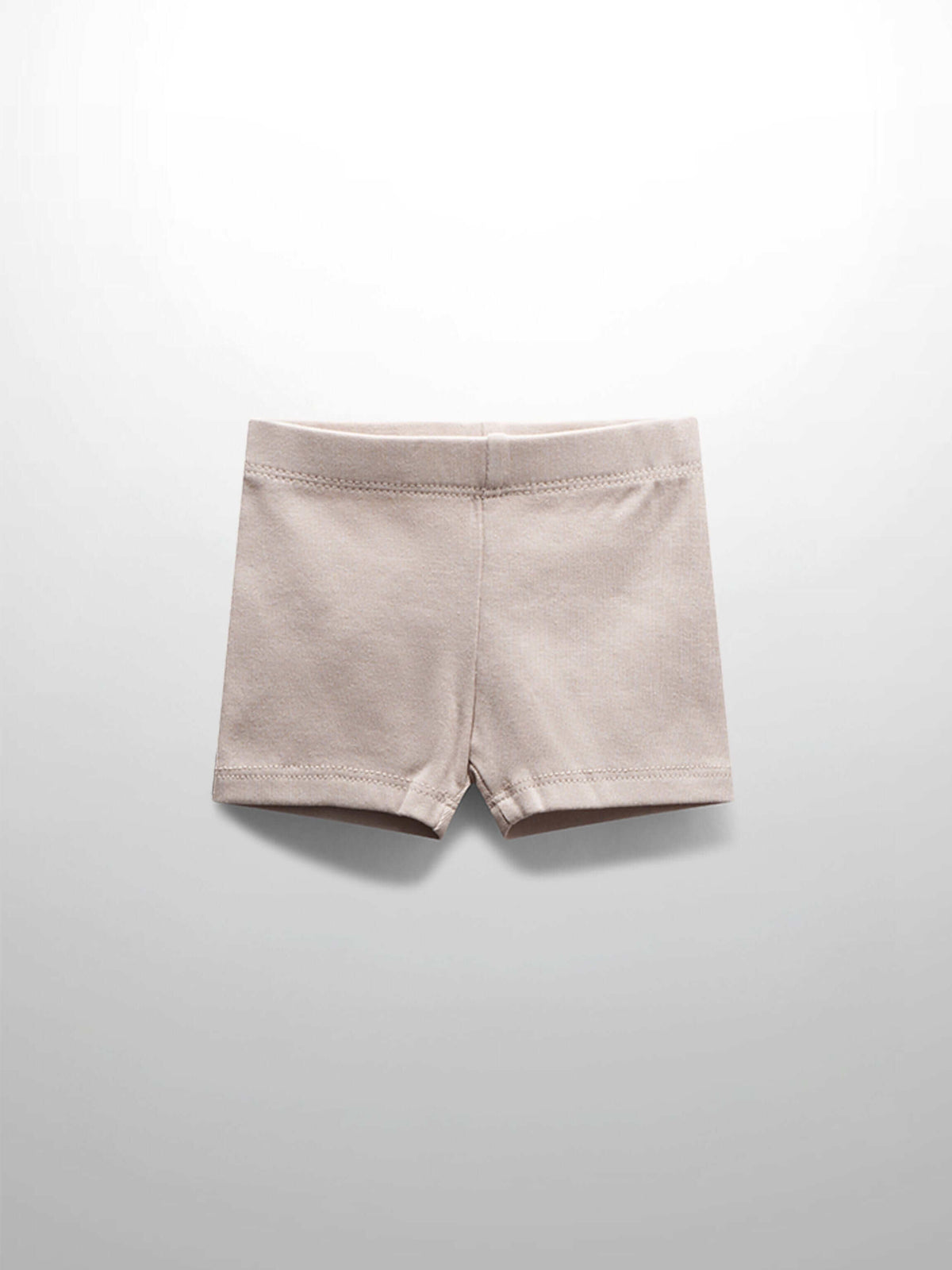 Biker shorts, light tan, non-ribbed; unisex basics