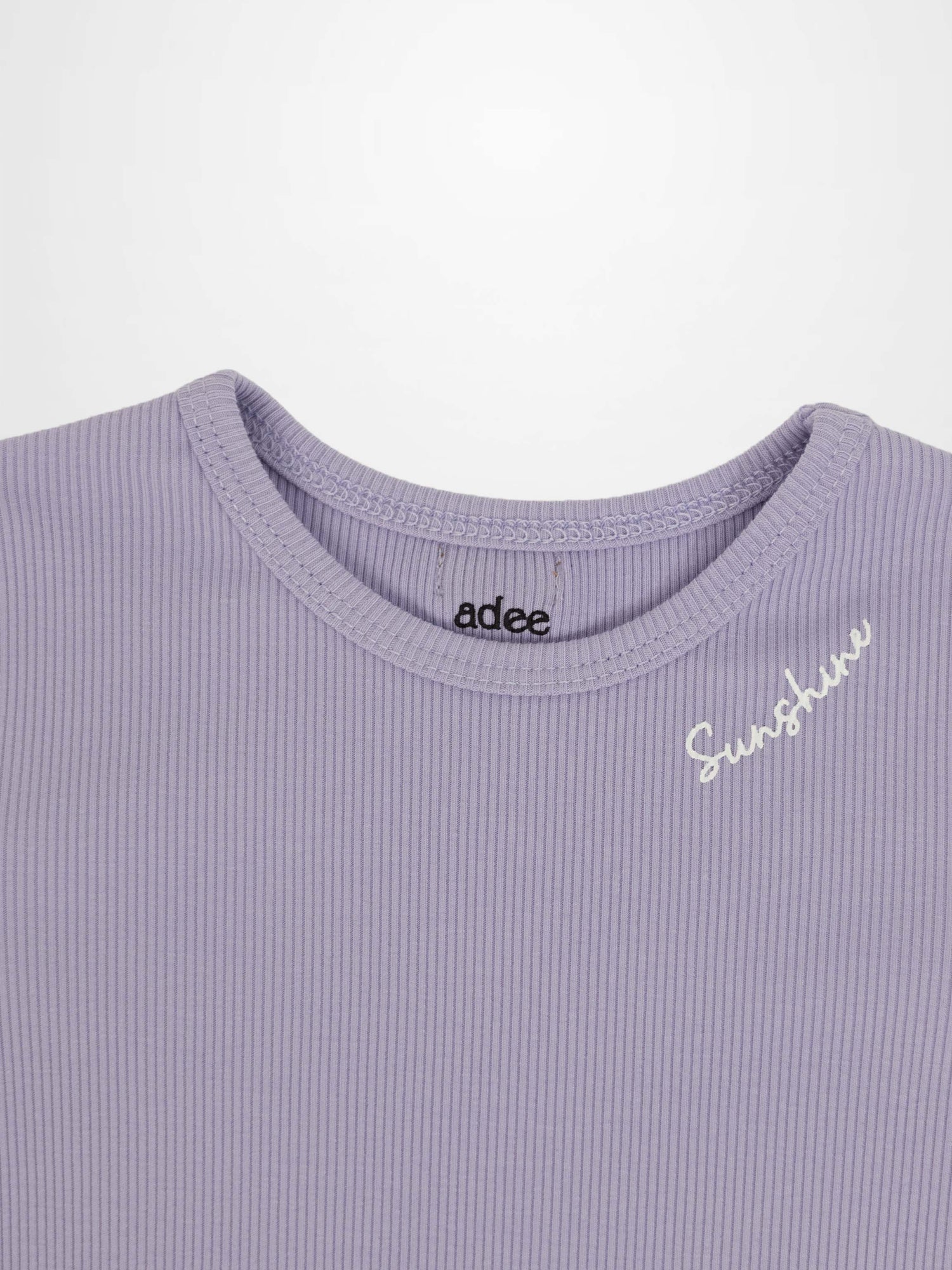Lavender ribbed girls&