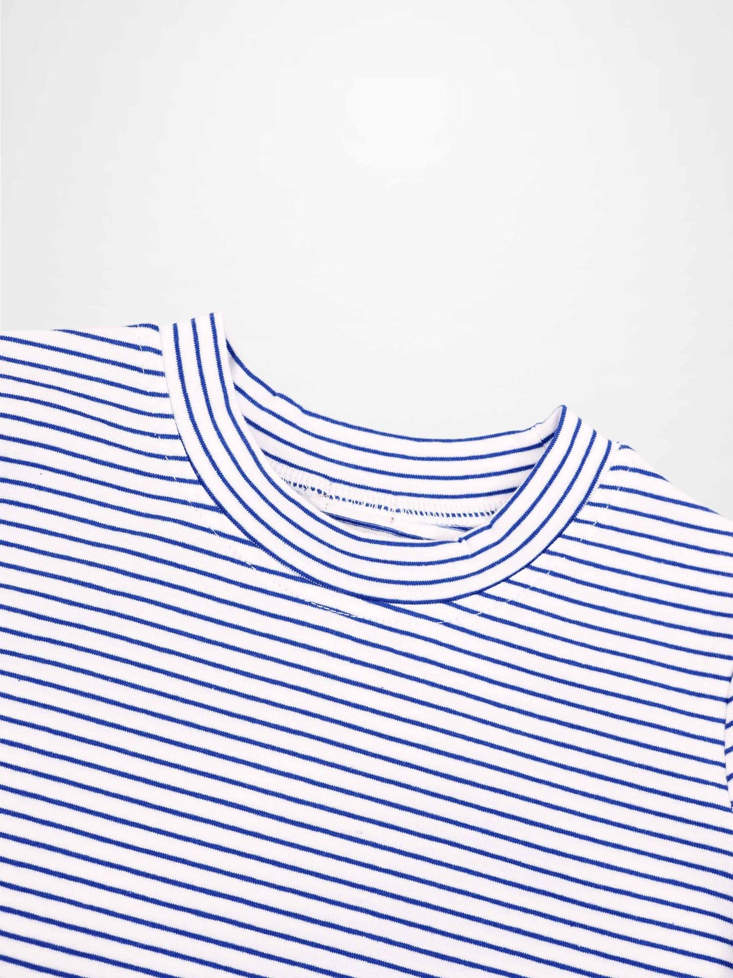 Blue striped boxy T-shirt by Adee; boys&