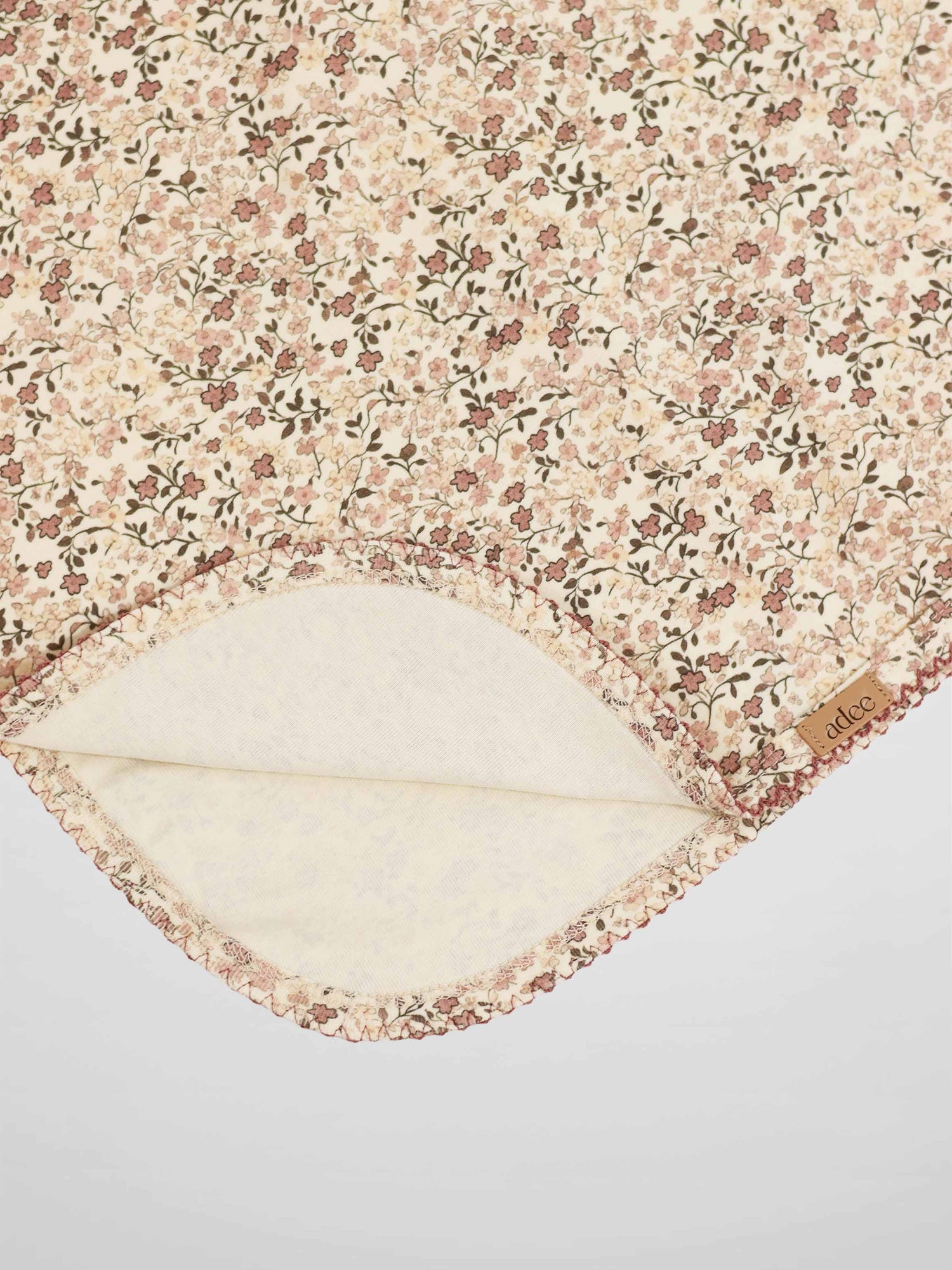 Purple Flower Blanket with Lace