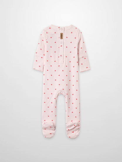 Pink Heart Stretchy with Lace girls&