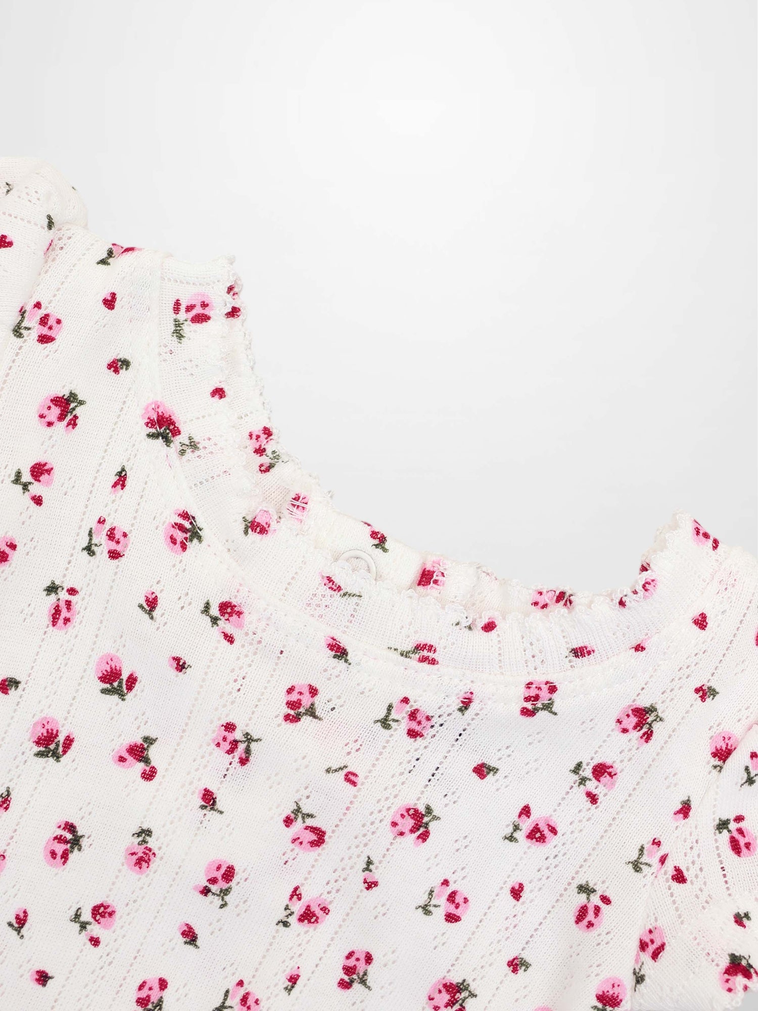 Pointelle Floral Romper