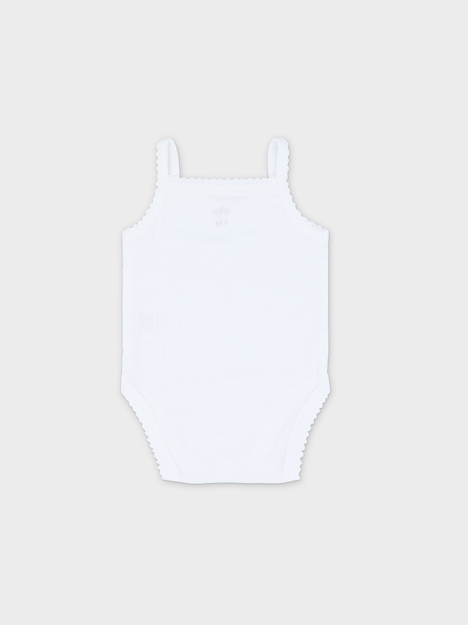 Elegant baby bodysuit with lace.