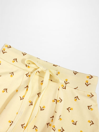 Butter Yellow Tulip 6 Panel Skirt