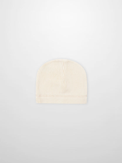 Adee Embroidered Anchor Hat for boys in natural beige knit fabric