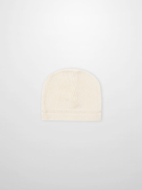Adee Embroidered Anchor Hat for boys in natural beige knit fabric