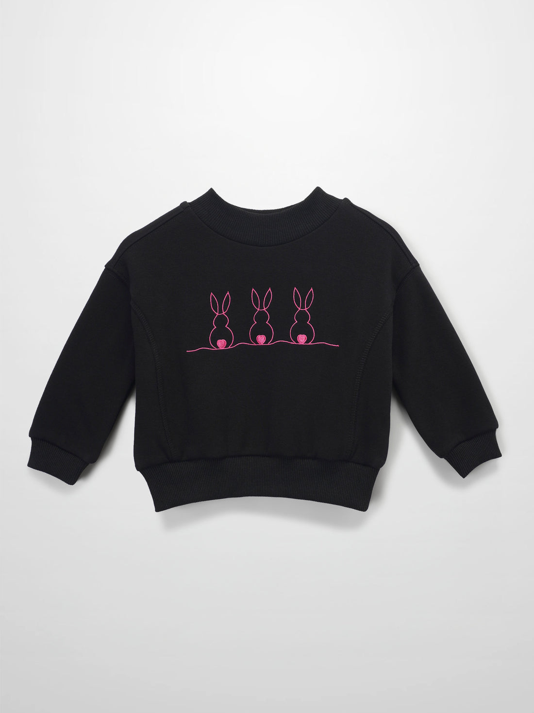Embroidered Bunny Sweatshirt - Pink