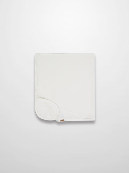 Thin Ribbed Blanket - White