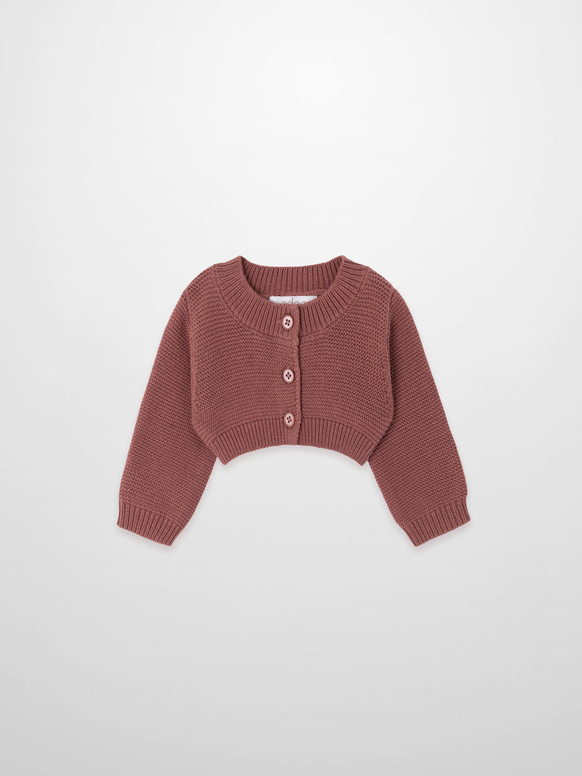 Cropped cardigan for girls in pink, Adee knit cardigan with front buttons
