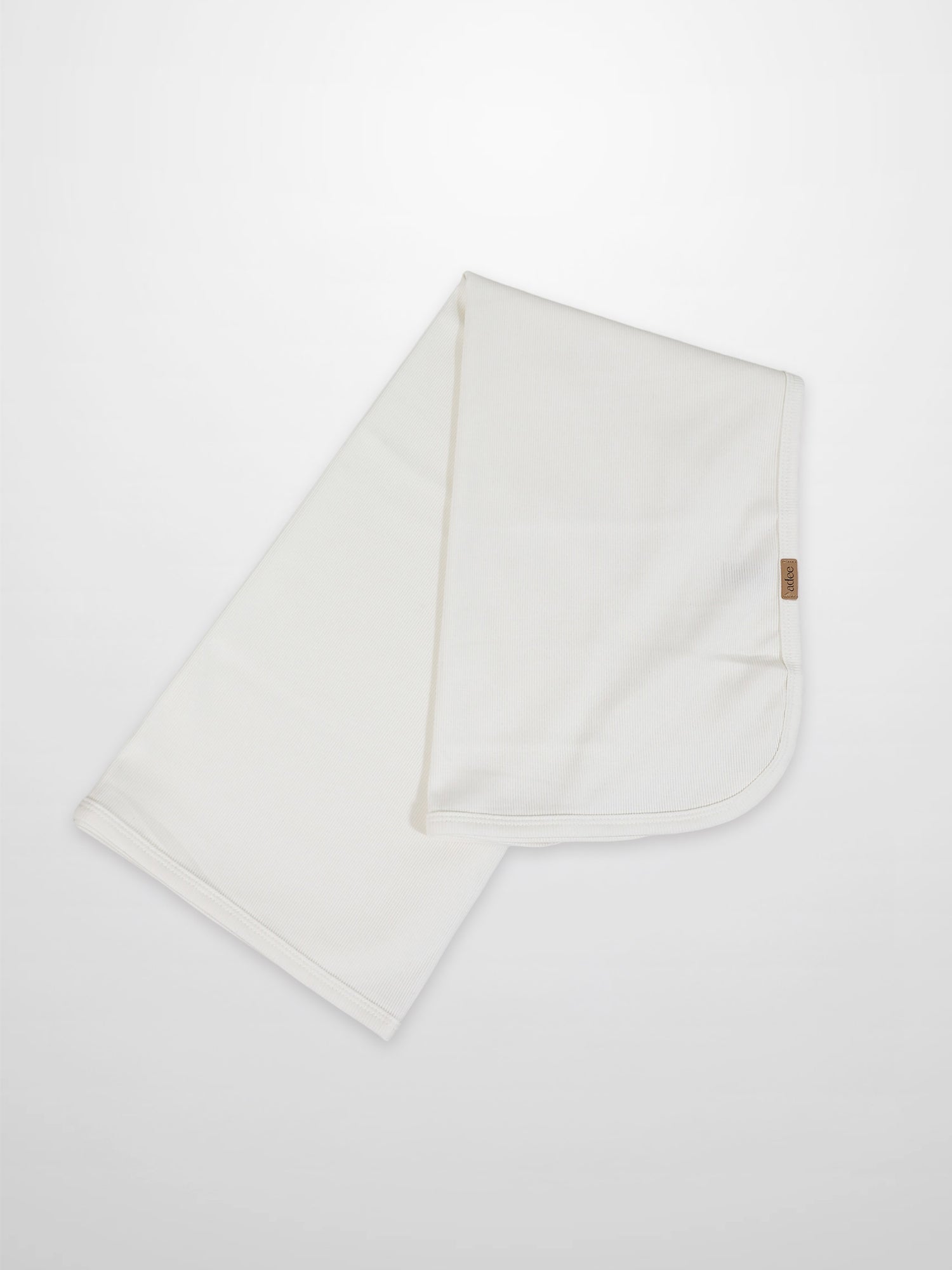 Thin Ribbed Blanket by Adee, white, unisex