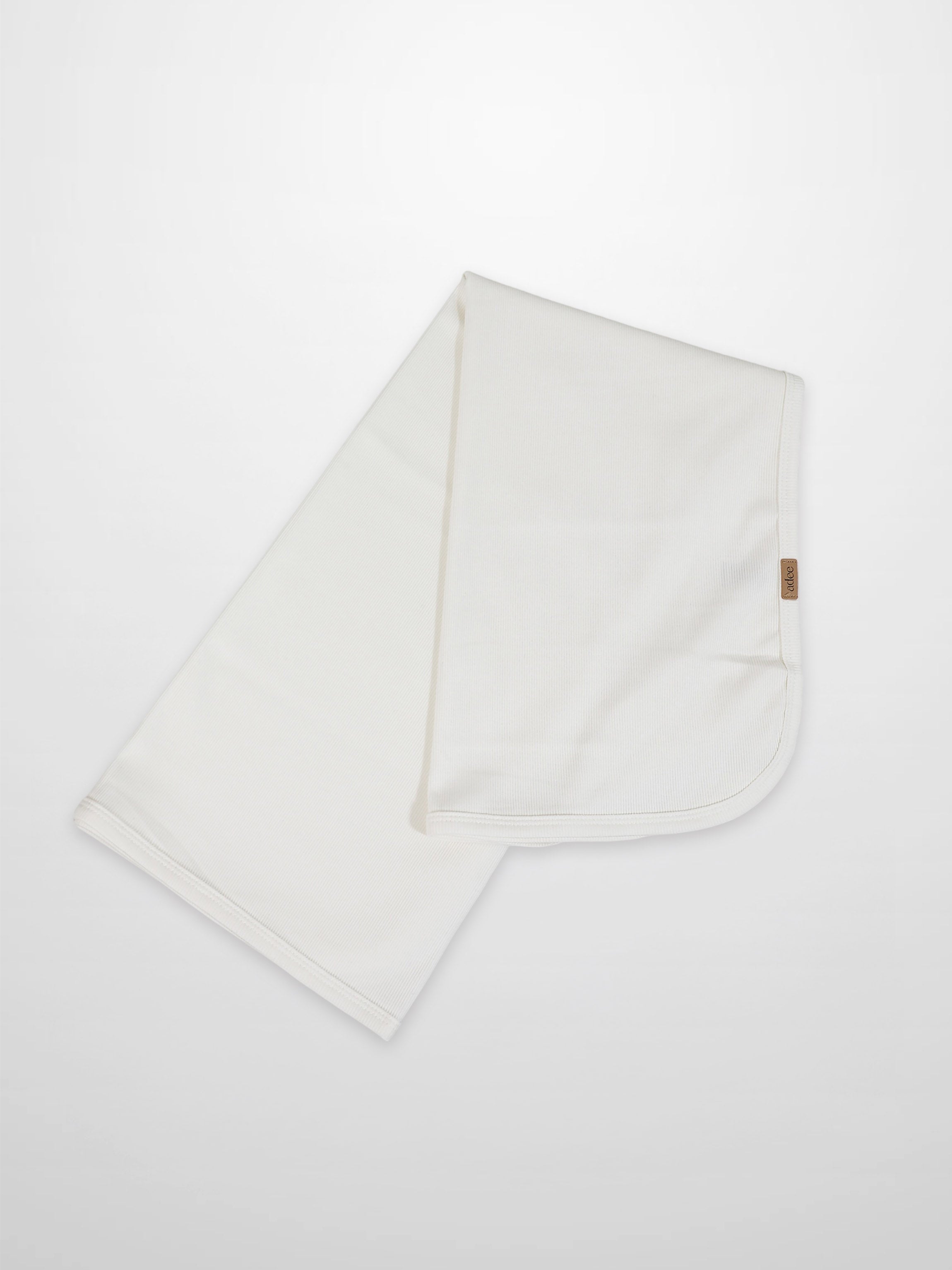 Thin Ribbed Blanket by Adee, white, unisex
