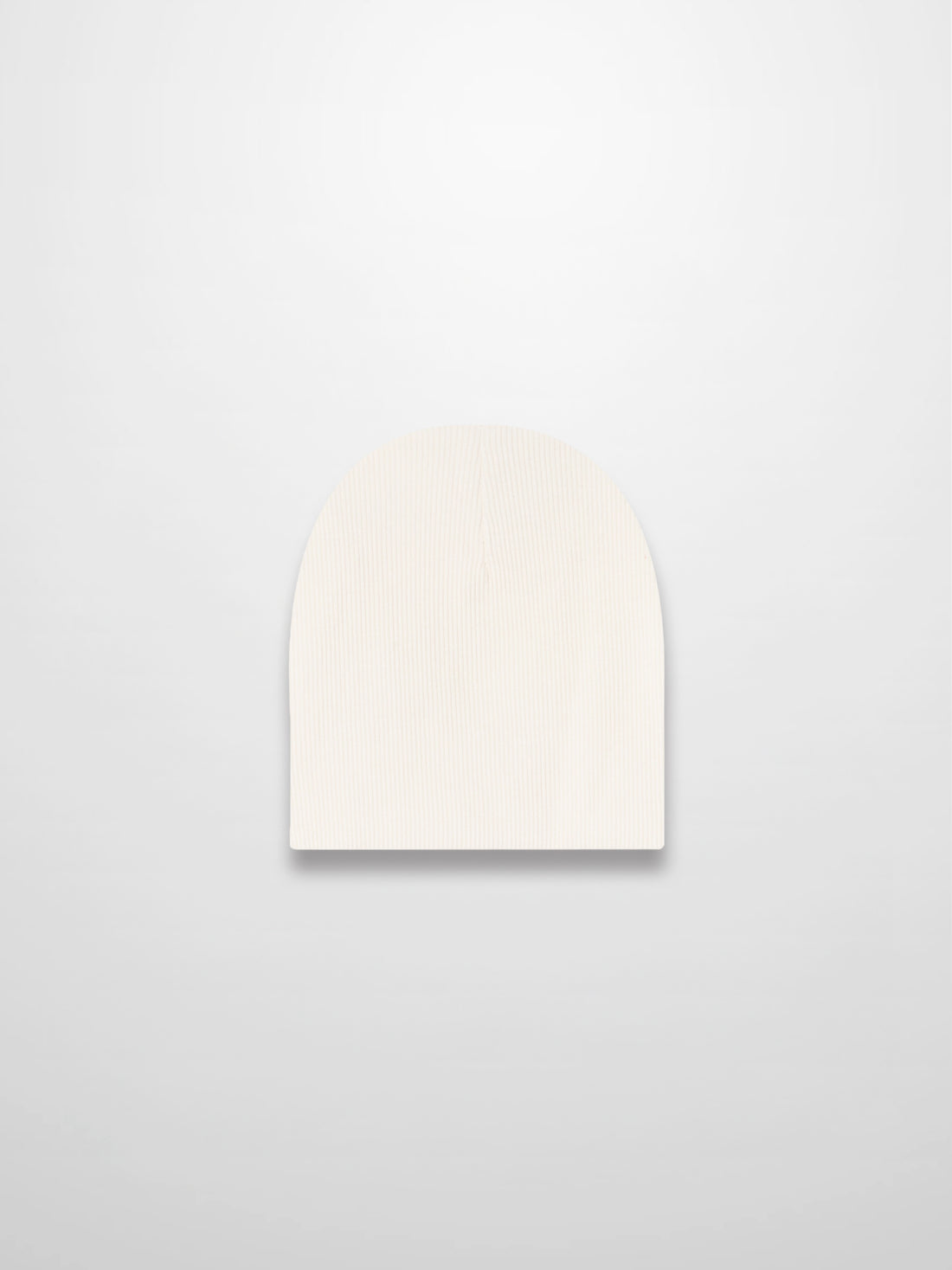 Thin Ribbed Beanie - White