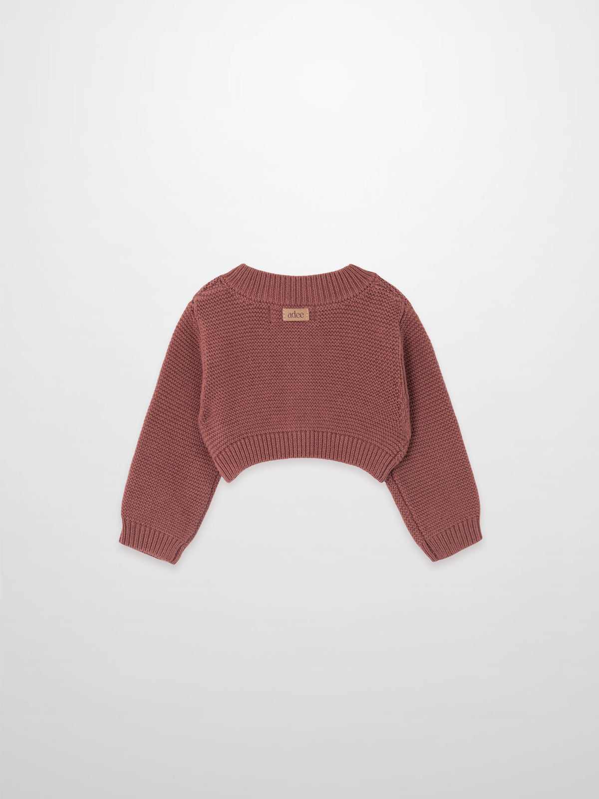 Cropped pink cardigan for girls by Adee, dressy knit top