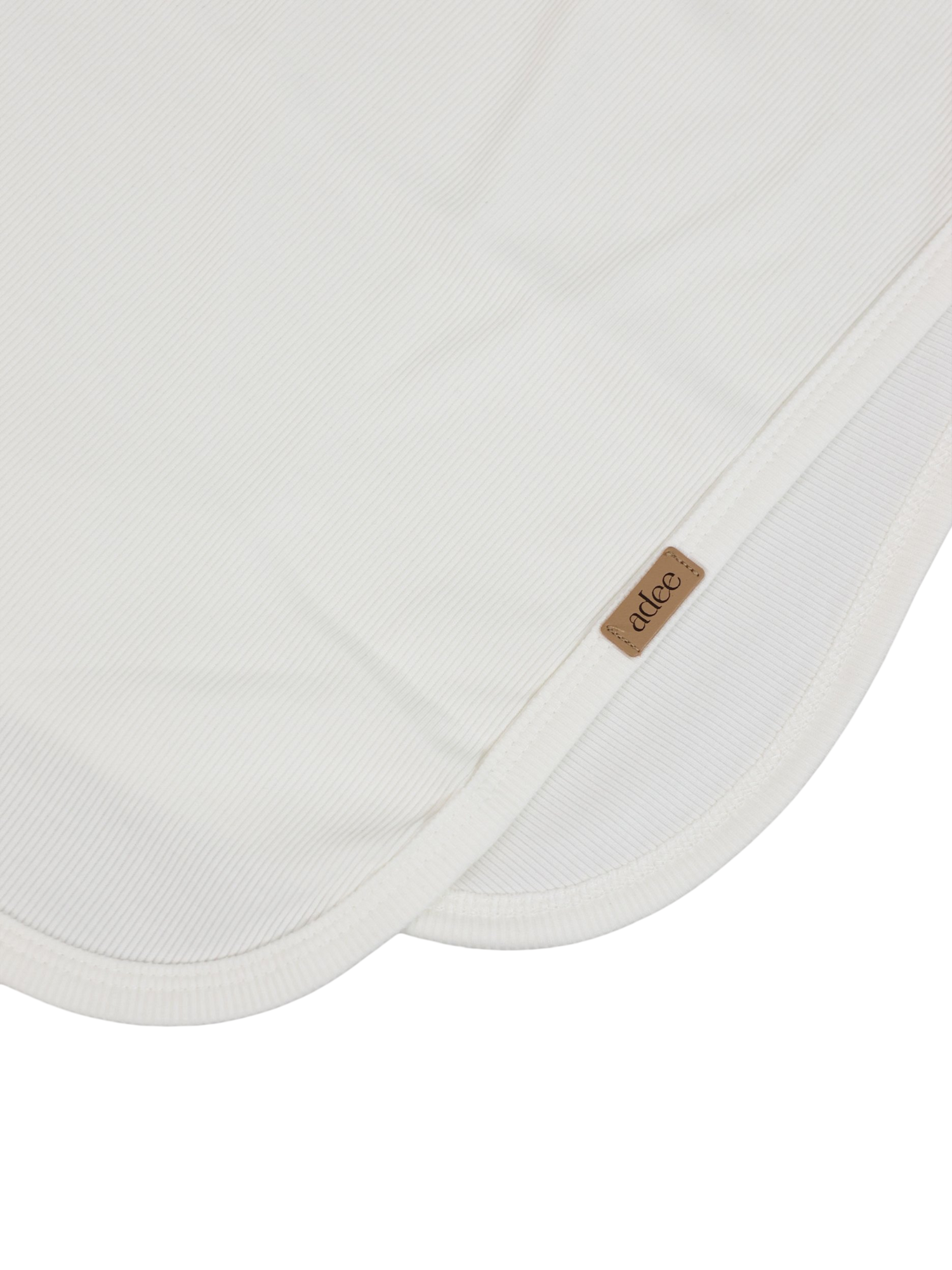 Thin Ribbed Blanket - White