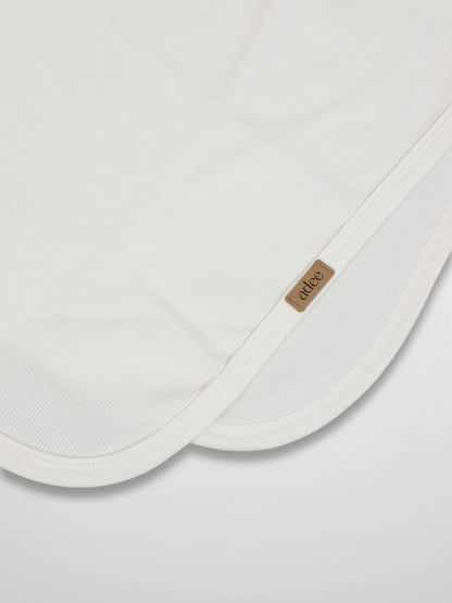 Thin Ribbed Blanket - White