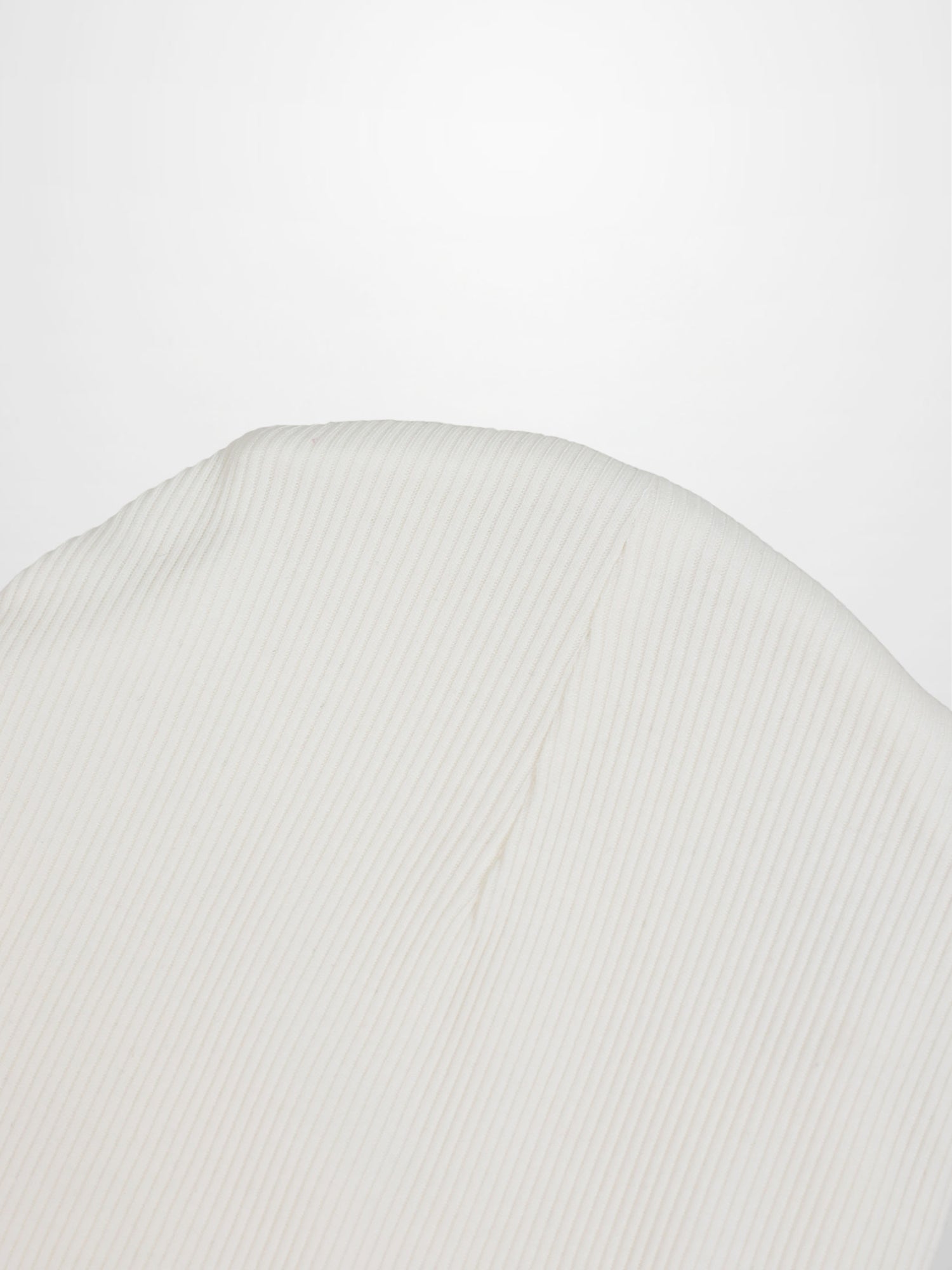 Adee thin ribbed beanie in white, unisex baby/toddler apparel.