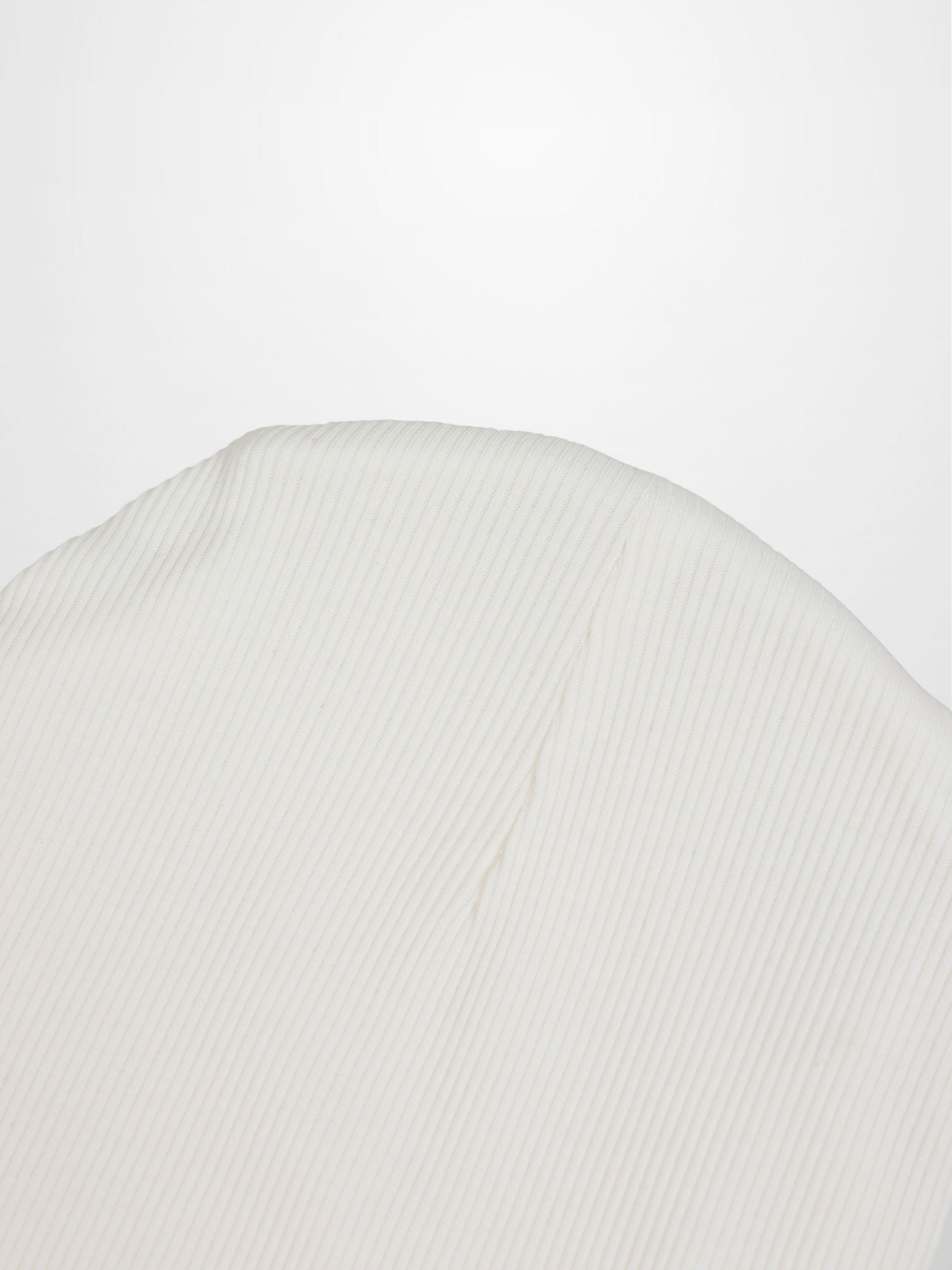Adee thin ribbed beanie in white, unisex baby/toddler apparel.