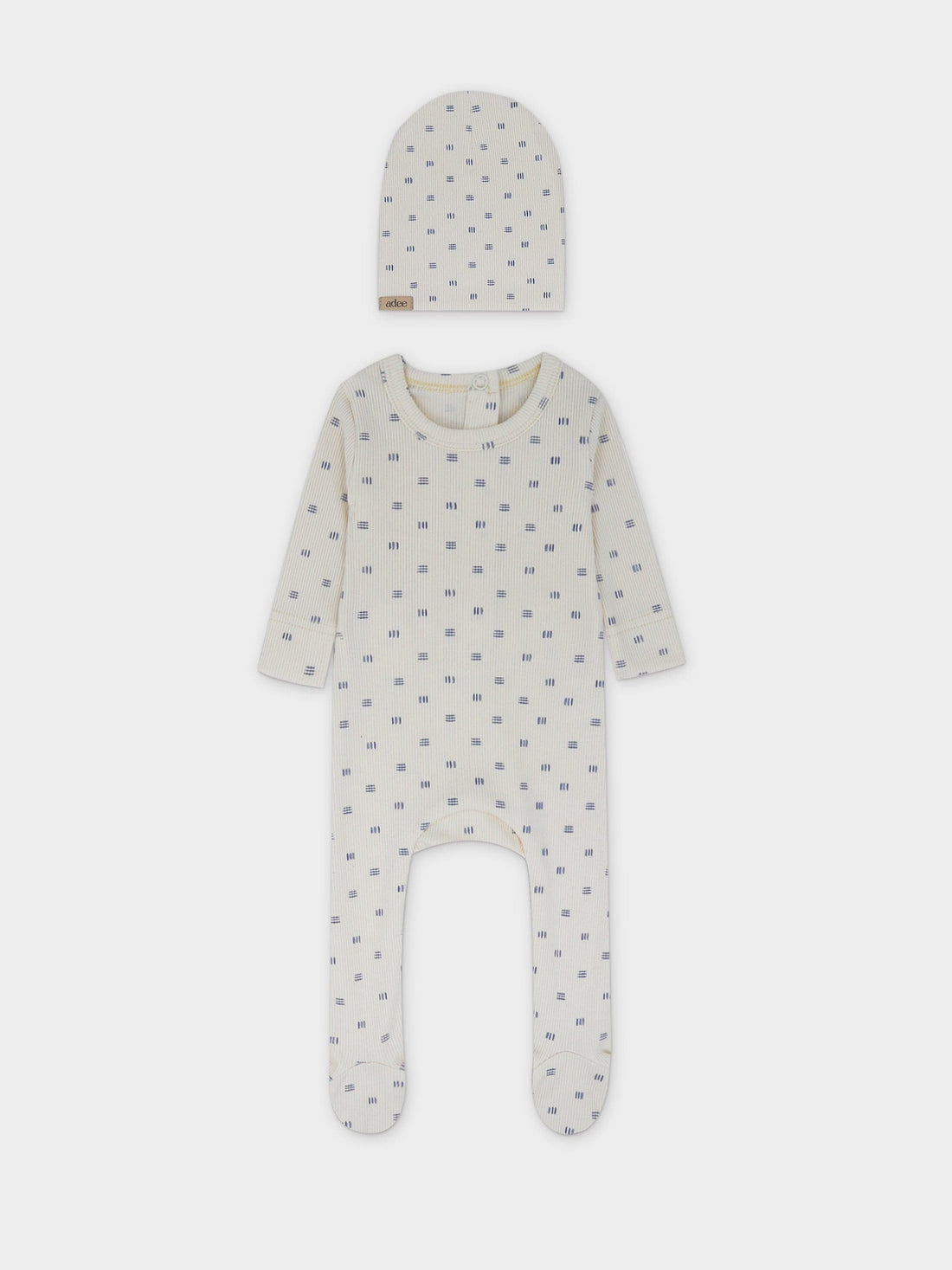 Three Line Layette Set-Blue