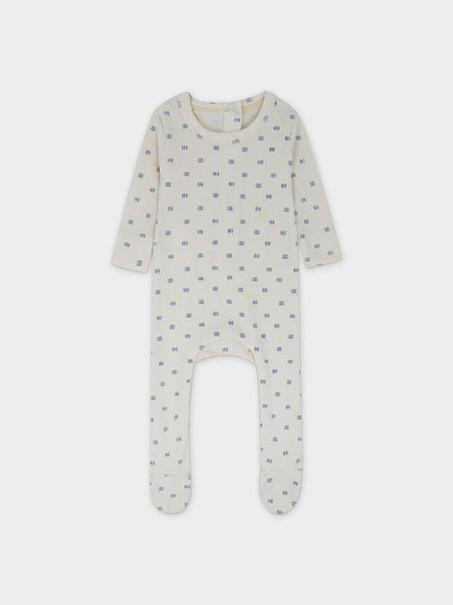 Three Line Layette Set-Blue