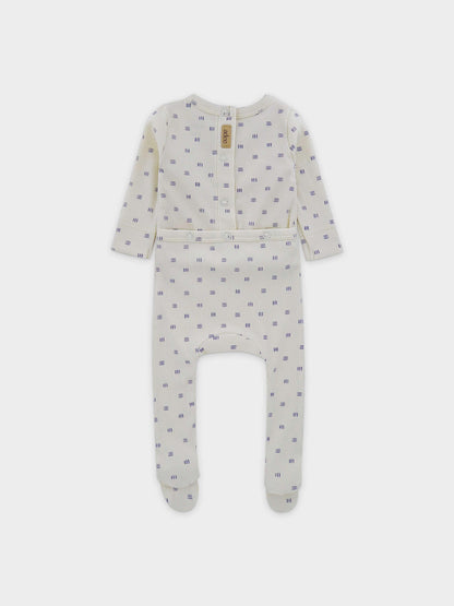 Three Line Layette Set-Blue