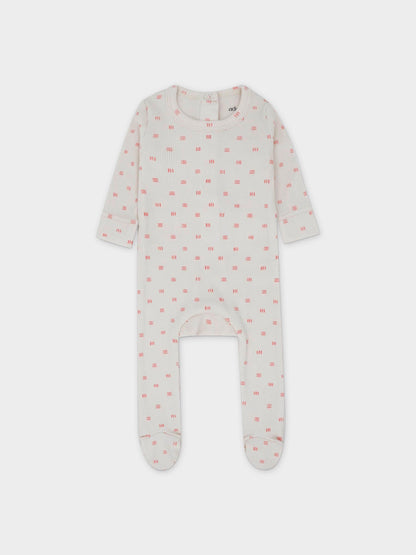 Three Line Layette Set-Pink