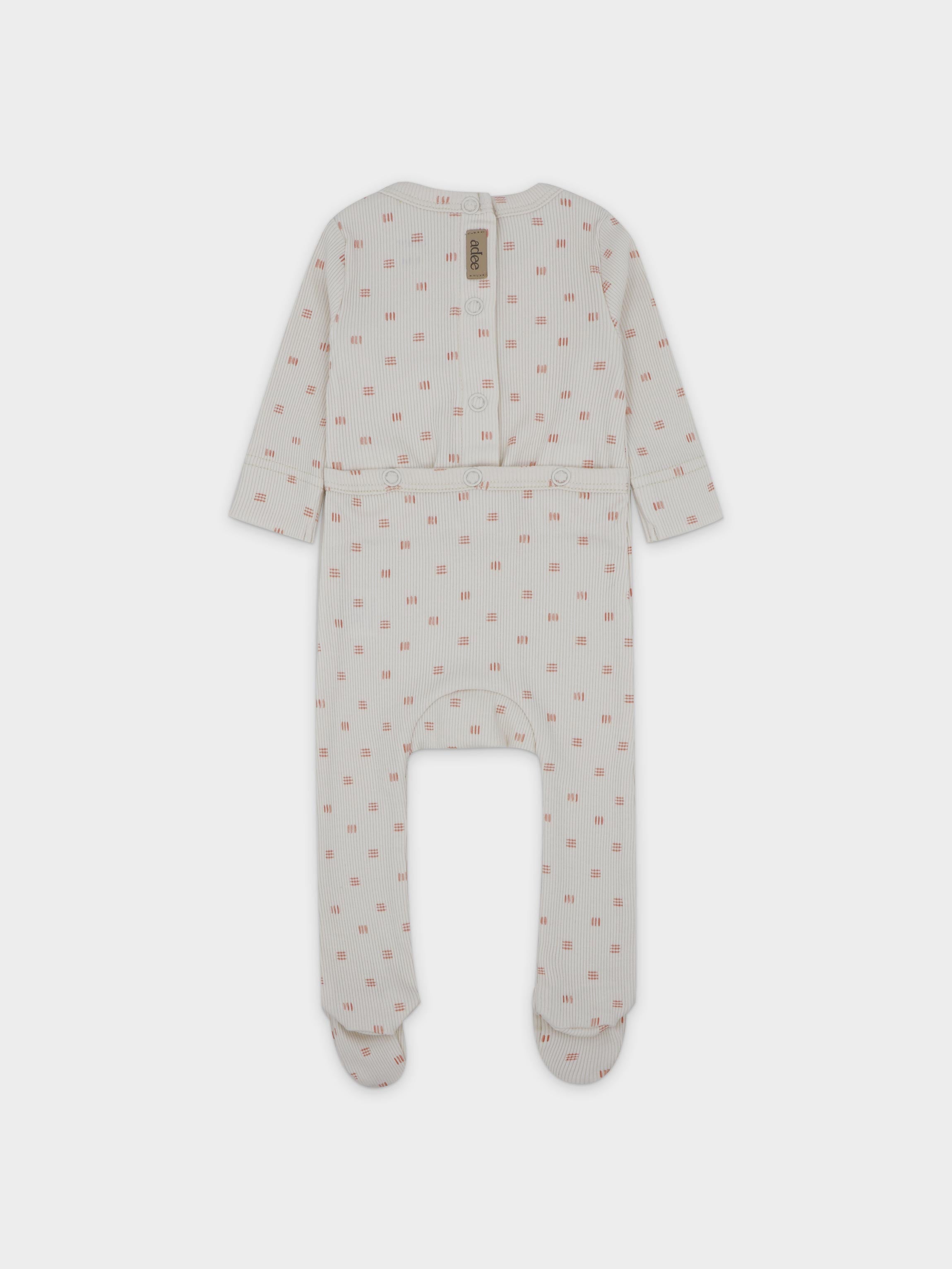 Three Line Layette Set-Pink