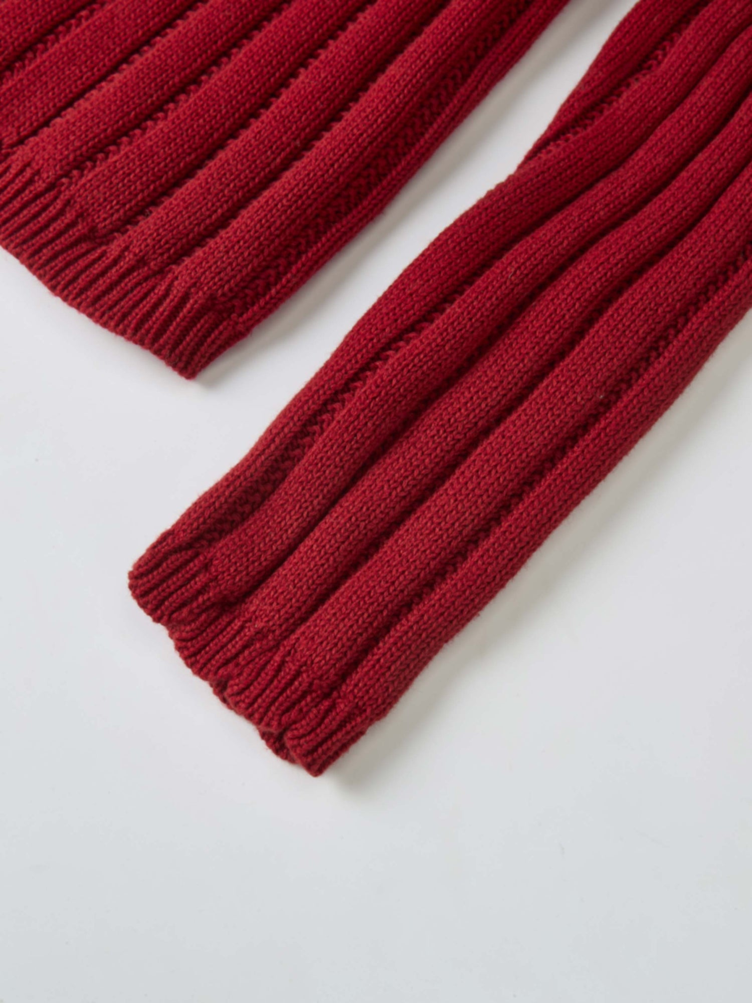 Knit Cardigan Red by Adee, girls dressy top with ribbed knit texture