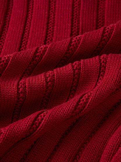 Knit cardigan - red ribbed knit fabric by Adee for girls dressy tops