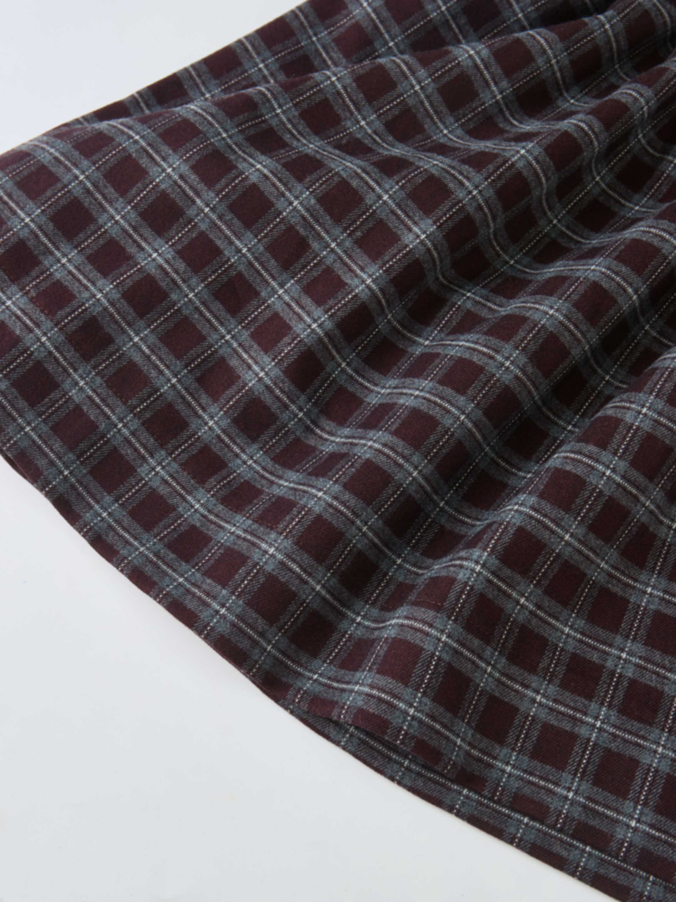 Drop Waist Plaid Skirt - Burgundy for girls by Adee, dressy plaid pattern