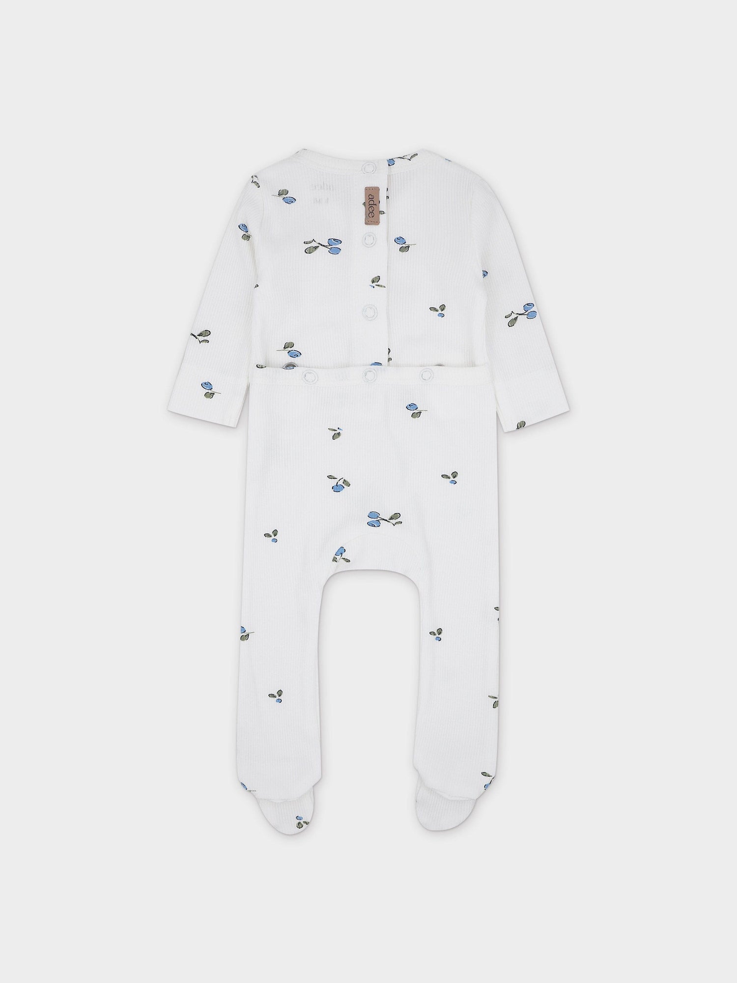 Cherry V-Neck Layette Set-Blue