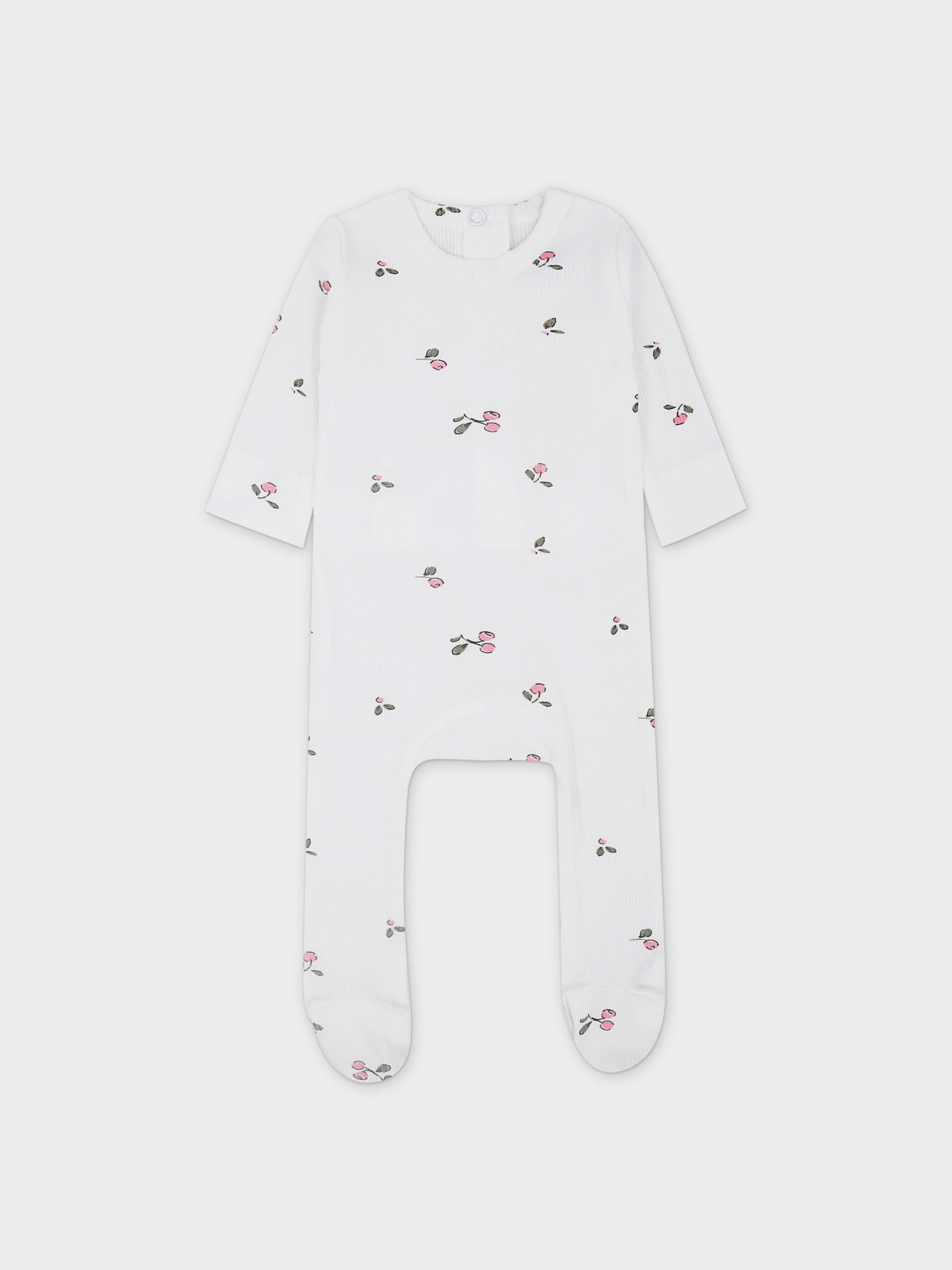 Cherry V-Neck Layette Set-Pink