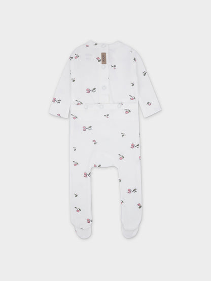 Cherry V-Neck Layette Set-Pink