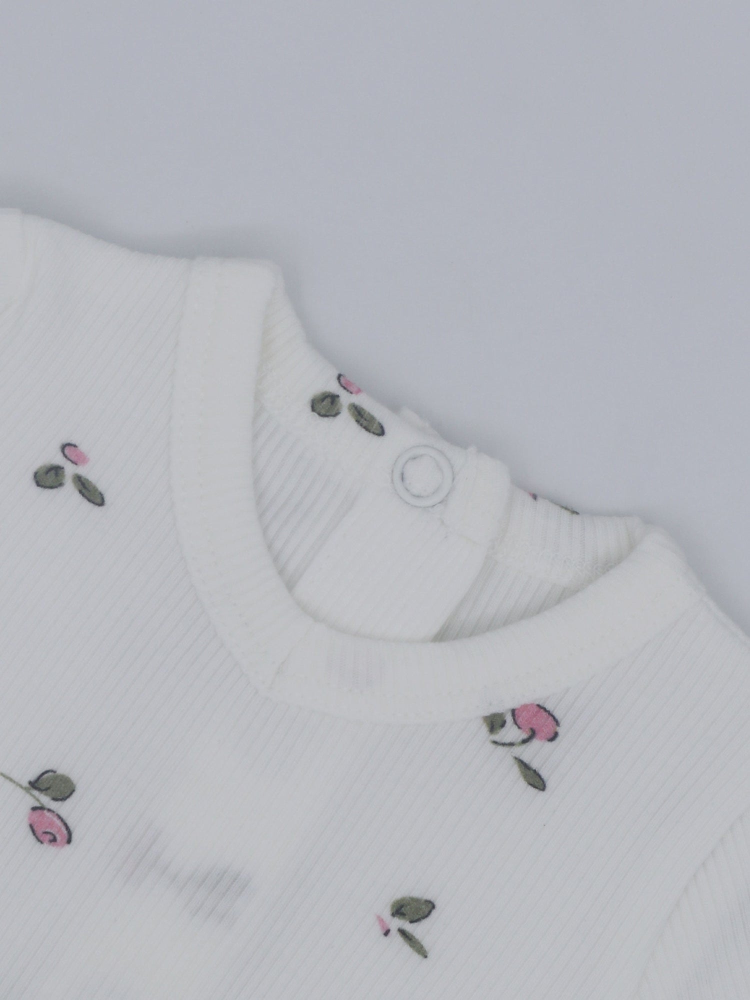 Cherry V-Neck Layette Set-Pink