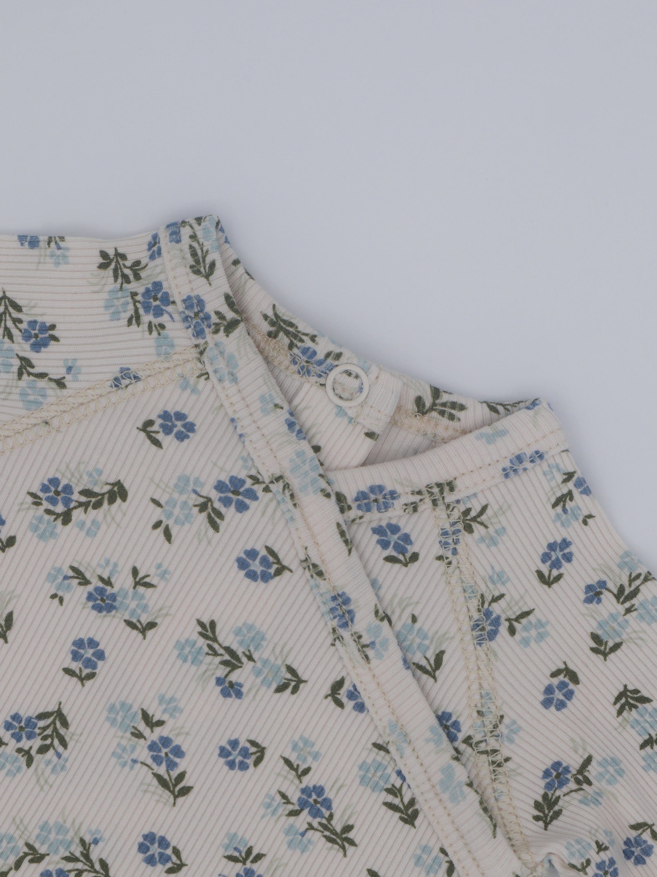 Garden Print-stretchy-Blue